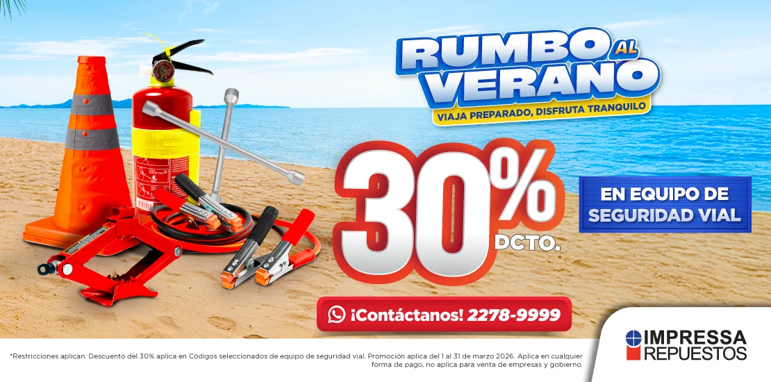 30% DE DESCUENTO EN EQUIPO DE SEGURIDAD VIAL