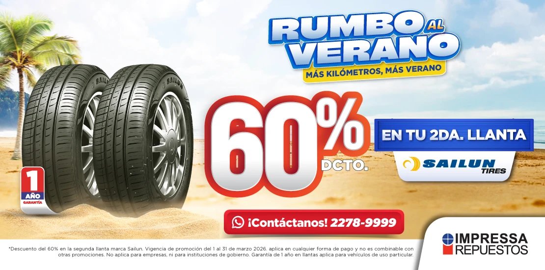 PROMOCIÓN 60% DCTO EN LA SEGUNDA LLANTA SAILUN