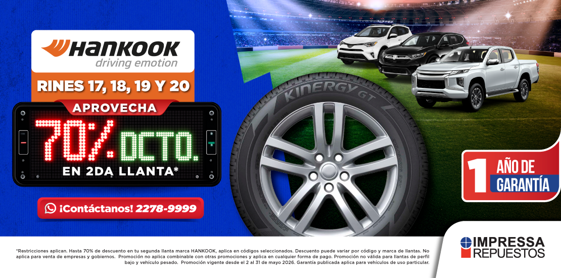 Promoción En segunda Llanta Hankook