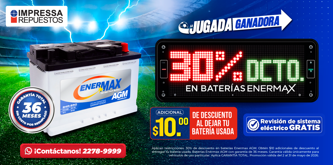 Promoción en Baterías Enermax AGM