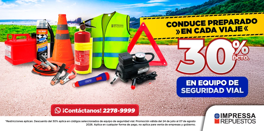 PROMOCIÓN 30% DE DESCUENTO EN EQUIPOS DE SEGURIDAD VIAL