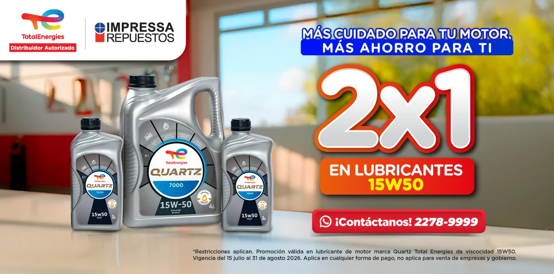 PROMOCIÓN 2X1 EN LUBRICANTE DE MOTOR 15W50