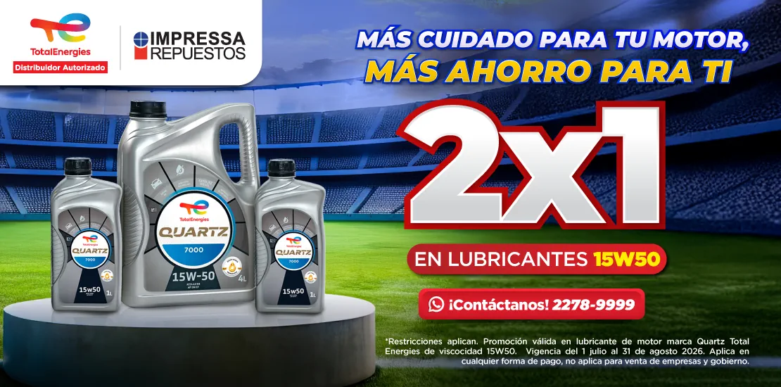 PROMOCIÓN 2X1 EN LUBRICANTE DE MOTOR 15W50