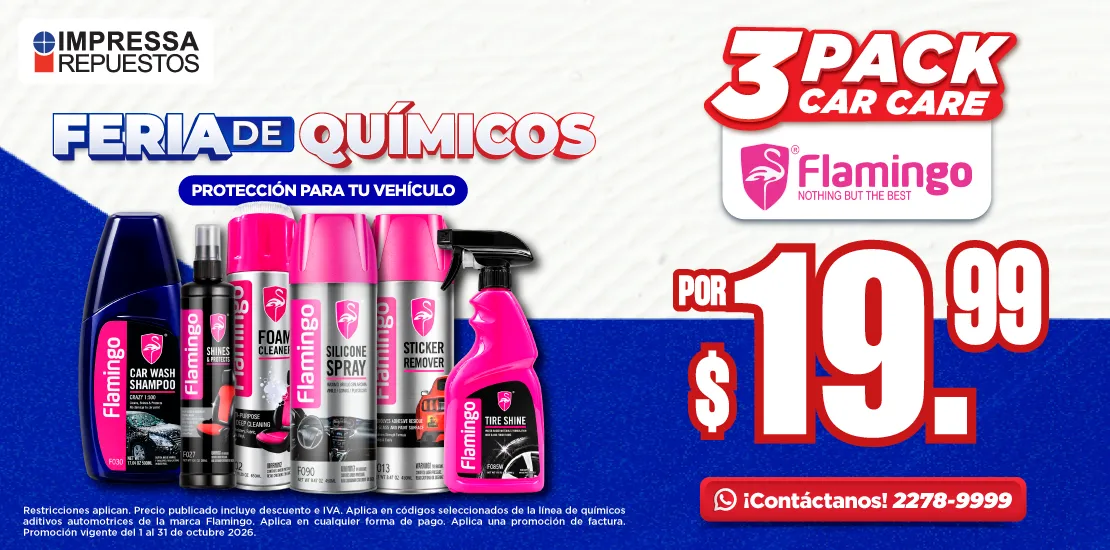 PROMOCIÓN EN PRODUCTOS FLAMINGO 3 POR $19.99