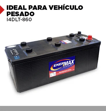 Baterías Enermax y AGM para vehículos pesados.
