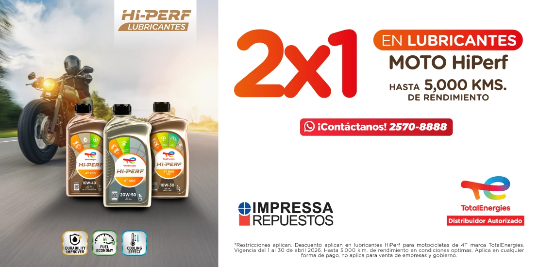 PROMOCIÓN 2X1 EN LUBRICANTES DE MOTO HIPERF