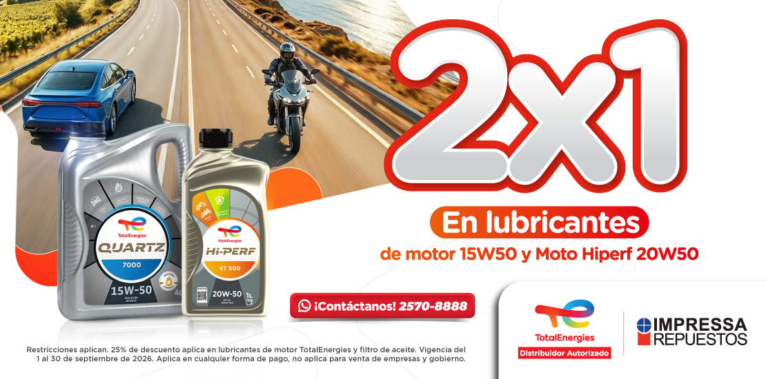 PROMOCIÓN EN LUBRICANTES DE MOTO HiPerf 2X1 VISCOSIDAD 20W50 Y 15W50