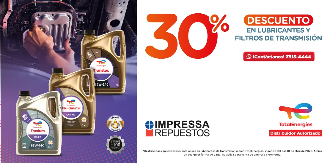 PROMOCIÓN 30% EN LUBRICANTES y FILTROS DE TRANSMISIÓN