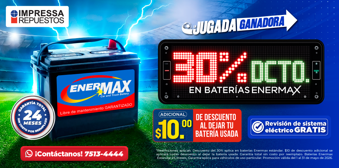 Promoción del 60% en Batería Enermax