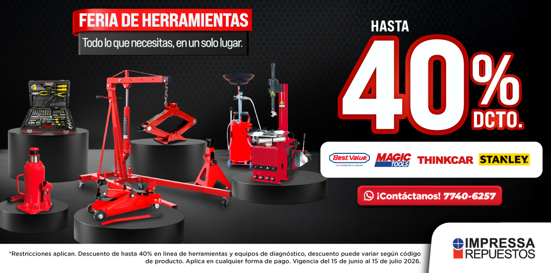 40% DE DESCUENTO EN HERRAMIENTAS Y EQUIPOS DE DIAGNÓSTICO