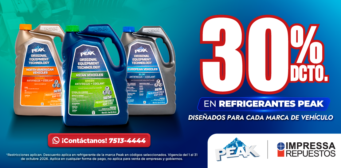 PROMOCIÓN EN REFRIGERANTES PEAK CON 30% DE DESCUENTO